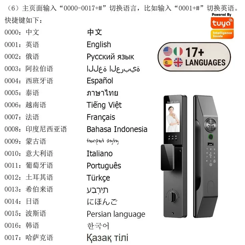 Multilingual Facial Recognitio - огляд і ціна Smart Door Lock Wifi