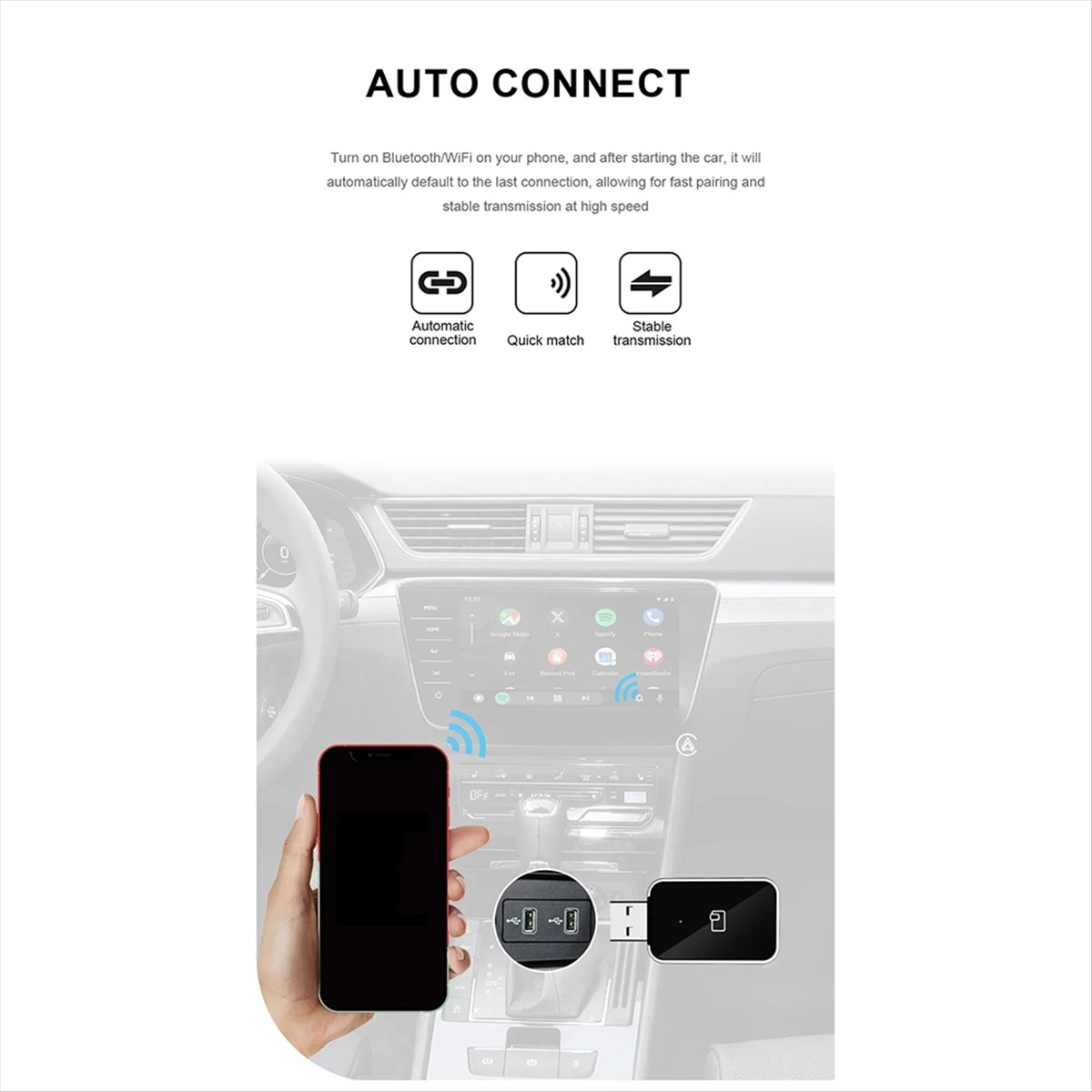 Fits for Wireless CarPlay Andr - огляд і ціна Wifi Smart Plug