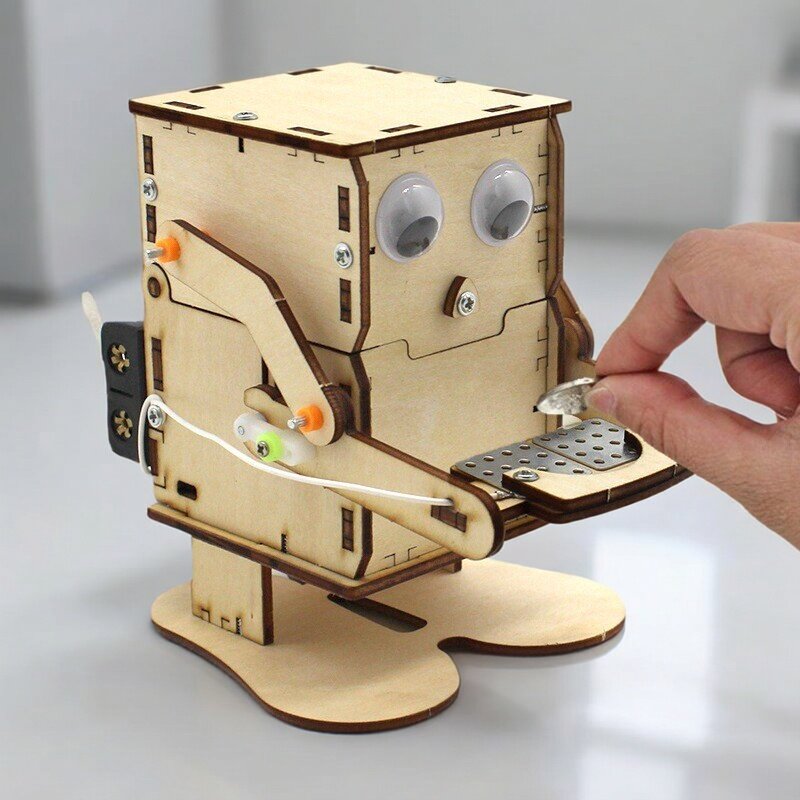 Wooden Assemble DIY Robot Eati - огляд і ціна Stem Robotics Kit