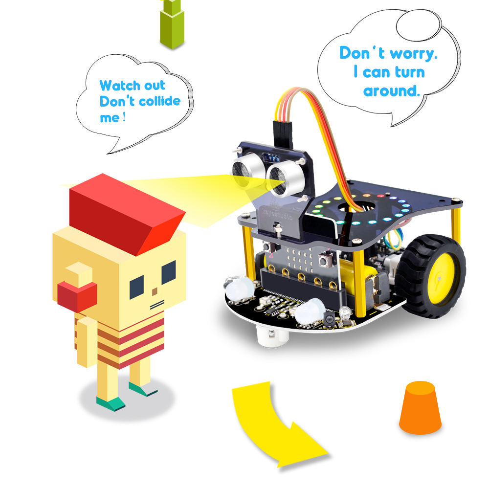 Kidsbits 2WD Microbit V2 Robot - огляд і ціна Esp32 Smart Home Kit